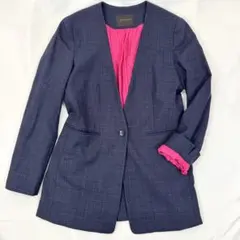 極美品 トゥモローランドコレクション ロロピアーナ ノーカラージャケット 36