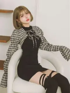 ダーリッチ　シャーリングボレロミニワンピース　darich FREE