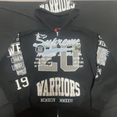 26/SS Supreme ジップアップパーカー ブラックM