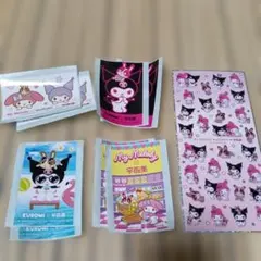 마이멜로디 쿠로미 宇佐美 ぷっくりシール ステッカー 세트