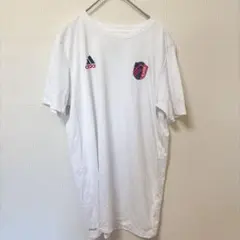 希少❣️アディダス 半袖Tシャツ 丸首 半袖 ロゴ 白 adidas スポーツ
