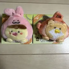 【新品・未使用】お文具といっしょ　ばぶんぐアートぬいぐるみバッジ2個セット