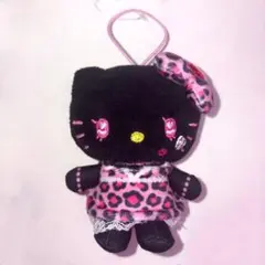 サンリオ　ハローキティ　ミニマスコットギャル3 BKヒョウ柄 ぬいぐるみ