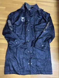 コ*ス様 FILA フィラ　フード、裏ボアつきベンチコート　ネイビー　美品　メン