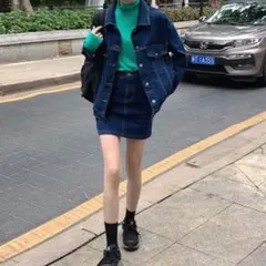 デニム セットアップ