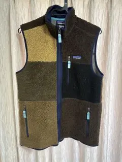 【正規品】パタゴニア レトロX ボアベスト/サイズS クレイジーパッチワーク