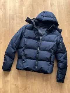 ネイビー ダウンジャケット フード付き