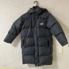 PUMA チャコールグレー ダウンベンチコート 140
