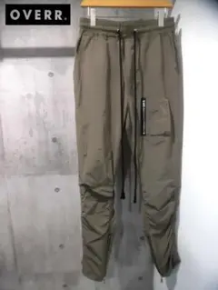OVERR オベルー 裾ジップ ギャザー スリム ナイロンパンツ 1(M)