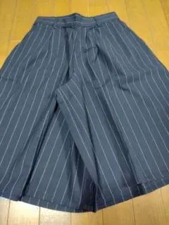 紺色　ストライプ キュロット Lサイズ