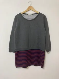 【最終価格‼️】シューラルー チュニック ボーダー 長袖 スウェット生地 裏起毛