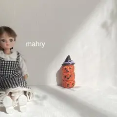 ミニチュアハロウィンかごと魔女の帽子