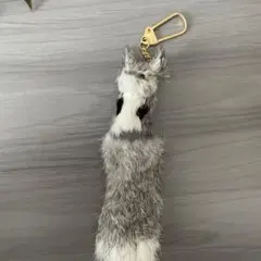 動物モチーフ キーホルダー リアルファー 昭和レトロ　キツネ
