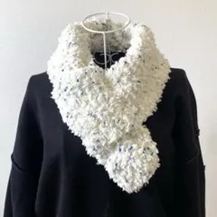 ハンドメイド ミニマフラー スヌード 差し込み式