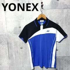 YONEXポロシャツ ブルー系グラデーション ハニカム柄 バドミントン