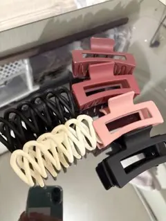 ヘアクリップ 6個セット シンプルデザイン