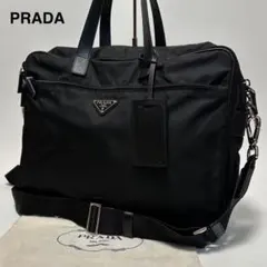 u26【極美品】近年モデル　プラダ　三角ロゴ　ブラック　2wayショルダー.