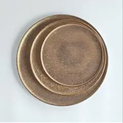 有田焼　陶悦窯　晶銀塗り　渕付丸皿　22cm 4枚セット　美品