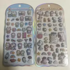 コットンパフィシール　ドラえもん　スヌーピー
