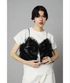 Herin.CYE ヘリンドットサイ　フリルビスチェ　グレー 美品】フリルビスチェ グレー フリーサイズ HeRIN.CYE - メルカリ