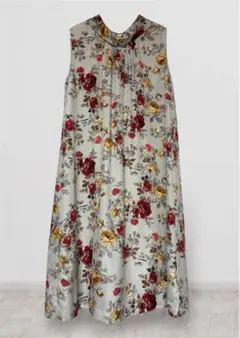 LAURA ASHLEY/ローラアシュレイ ノースリーブワンピ 花柄ローズ　LL