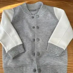 UNIQLO ベビー ジャケット 90cm グレー/ホワイト
