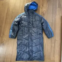 adidas ベンチコート ネイビー／青