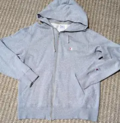 Champion グレー フード付きパーカー Lサイズ