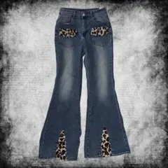 レオパード ヒョウ柄 デニム y2k グランジ 平成