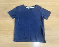 H&M オーガニックコットン Tシャツ 100 紺 半袖