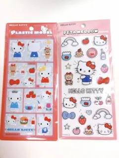 【ティーズ シール キティセット】サンリオ ペタメロウ＆プラスチックモデル
