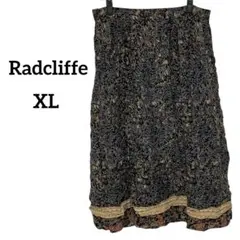 Radcliffe フレアスカート 柄物スカート XL 大きめ おしゃれ