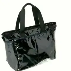 ブラック パテント バッグ　レスポートサック　ライアントラベル　ひとりっぷ