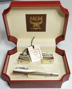 新品☆MCM エムシーエム☆カフス&タイバー☆希少！ネクタイピン セット