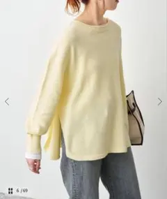 イエローニット フリーサイズ 長袖