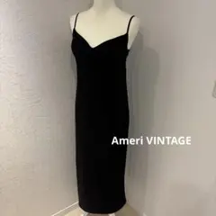 Ameri VINTAGE アメリヴィンテージ キャミワンピース ロング 黒