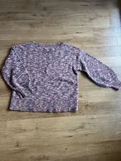 サーモンピンク ニット