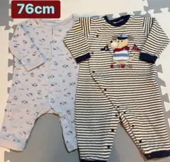 男の子　マザウェイズ　ロンパース2枚セット76cm