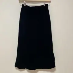 【YUKI TORII】　ユキトリイ　 ベロアフレアスカート (S相当) 　黒のサムネイル