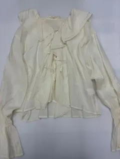 フリーズマート ダブルラッフルフリルブラウス オフホワイト FRサイズ