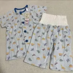 新品キッズ半袖パジャマ上下セット　100cm 腹巻き付きパンツ◎恐竜柄のサムネイル