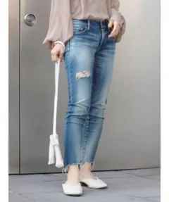 24 ungrid アングリッド フレイドヘムストスリ デニム