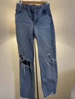 MOUSSY ダメージ加工 デニムパンツ