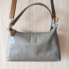 クロコダイル風２WAYバック　トート＆ショルダーバック　美品