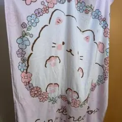 やさしいかおりのまあるいこねこ　お昼寝ケット　子供タオルケット