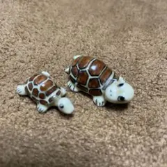 concombre コンコンブル いこいの池 亀の親子 置物 インテリア