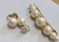 イヤリングと髪留め　セット