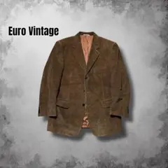 90sイタリア製 太畝コーデュロイジャケット ユーロヴィンテージ ブラウン