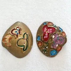 貝合わせ 蛤 蒔絵風 装飾品 民芸品 古い工芸品