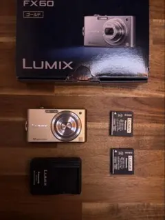 極美品】Panasonic ルミックス DMC-FX60 ゴールド 箱付き - メルカリ